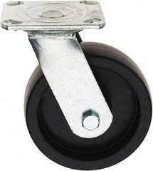 Value Collection - 6" Diam x 2" Wide x 7-39/64" OAH Top Plate Mount Swivel Caster - Polypropylene, 500 Lb Capacity, Sleeve Bearing, 3-7/8 x 4-1/2" Plate - Eagle Tool & Supply