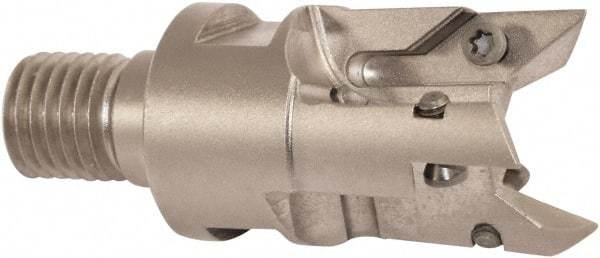 Millstar - VCGT Series ASOC, Right Hand Cut, 50mm Head Length, Modular Milling Cutting Unit Head - 32mm Cutting Diam, 1/8" Depth of Cut, Universal Insert Size - Eagle Tool & Supply