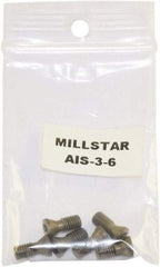 Millstar - Torx Insert Screw for Indexable Milling Cutters - M12 Thread, Industry Std AIS-3-6, For Use with End Mills - Eagle Tool & Supply