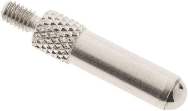 SPI - #4-48, 4mm Ball Diam, Carbide Cupped Ball Contact Point - 3/4" Contact Point Length, Use with Dial Indicators - Eagle Tool & Supply