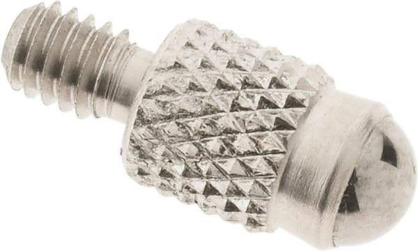 SPI - #4-48, 4mm Ball Diam, Carbide Cupped Ball Contact Point - 0.28" Contact Point Length, Use with Dial Indicators - Eagle Tool & Supply