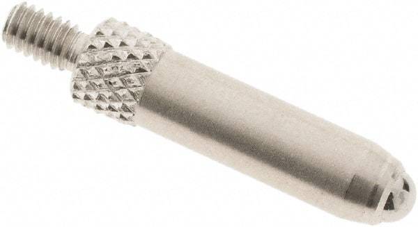 SPI - #4-48, 3mm Ball Diam, Carbide Cupped Ball Contact Point - 3/4" Contact Point Length, Use with Dial Indicators - Eagle Tool & Supply