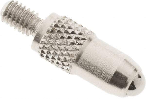 SPI - #4-48, 3mm Ball Diam, Carbide Cupped Ball Contact Point - 1/2" Contact Point Length, Use with Dial Indicators - Eagle Tool & Supply