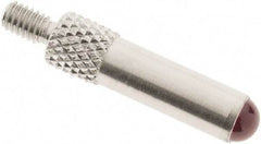 SPI - #4-48, 4mm Ball Diam, Ruby Cupped Ball Contact Point - 3/4" Contact Point Length, Use with Dial Indicators - Eagle Tool & Supply