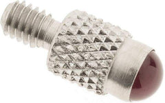 SPI - #4-48, 4mm Ball Diam, Ruby Cupped Ball Contact Point - 0.28" Contact Point Length, Use with Dial Indicators - Eagle Tool & Supply