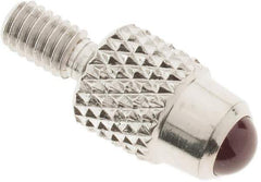 SPI - M2.5, 3mm Ball Diam, Ruby Cupped Ball Contact Point - 7mm Contact Point Length, Use with Dial Indicators - Eagle Tool & Supply