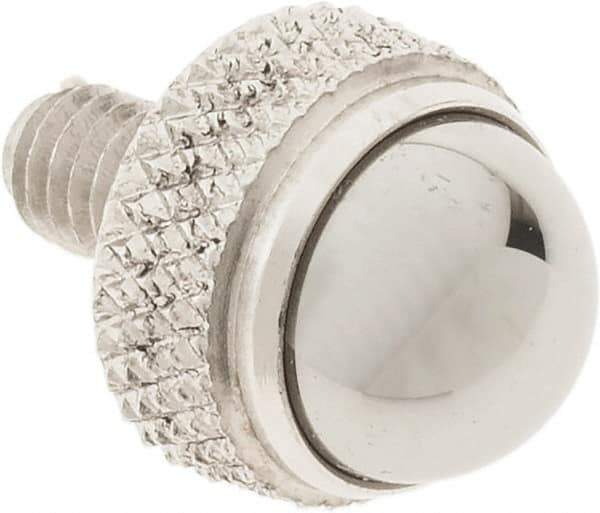 SPI - #4-48, 1/4" Ball Diam, Carbide Cupped Ball Contact Point - 0.3" Contact Point Length, Use with Dial Indicators - Eagle Tool & Supply