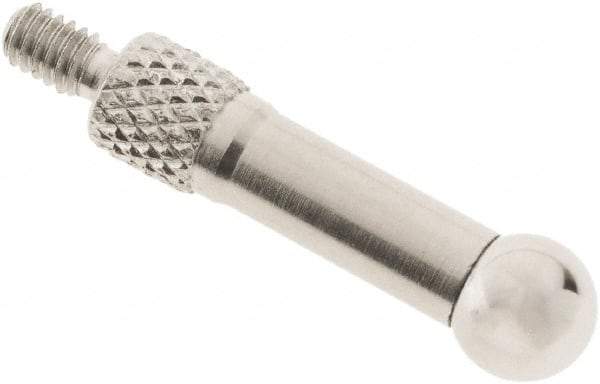 SPI - #4-48, 7/32" Ball Diam, Chrome Alloy Steel Ball Needle Contact Point - 3/4" Contact Point Length, Use with Dial Indicators - Eagle Tool & Supply