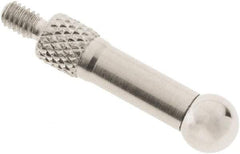 SPI - #4-48, 7/32" Ball Diam, Chrome Alloy Steel Ball Needle Contact Point - 3/4" Contact Point Length, Use with Dial Indicators - Eagle Tool & Supply