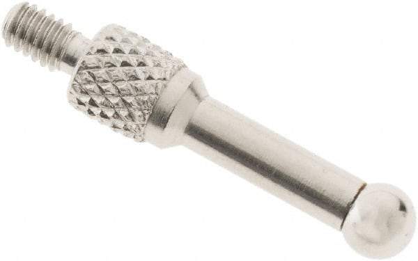 SPI - #4-48, 5/32" Ball Diam, Chrome Alloy Steel Ball Needle Contact Point - 3/4" Contact Point Length, Use with Dial Indicators - Eagle Tool & Supply