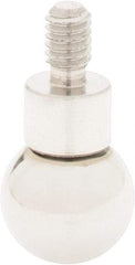 SPI - #4-48, 5/16" Ball Diam, Chrome Alloy Steel Ball Contact Point - 3/4" Contact Point Length, Use with Dial Indicators - Eagle Tool & Supply