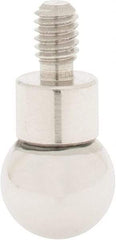 SPI - #4-48, 9/32" Ball Diam, Chrome Alloy Steel Ball Contact Point - 3/4" Contact Point Length, Use with Dial Indicators - Eagle Tool & Supply