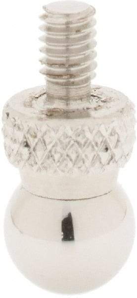 SPI - #4-48, 1/4" Ball Diam, Chrome Alloy Steel Ball Contact Point - 3/4" Contact Point Length, Use with Dial Indicators - Eagle Tool & Supply