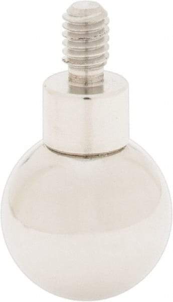 SPI - #4-48, 13/32" Ball Diam, Chrome Alloy Steel Ball Contact Point - 3/4" Contact Point Length, Use with Dial Indicators - Eagle Tool & Supply