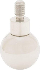 SPI - #4-48, 13/32" Ball Diam, Chrome Alloy Steel Ball Contact Point - 3/4" Contact Point Length, Use with Dial Indicators - Eagle Tool & Supply