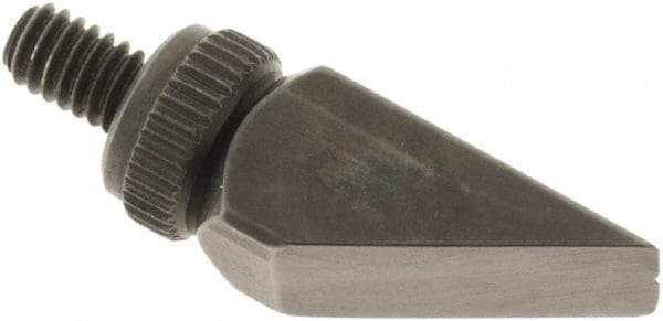 SPI - #4-48, Black Oxide Steel Offset Chisel Contact Point - 5/8" Contact Point Length, Use with Dial Indicators - Eagle Tool & Supply