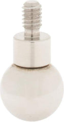 SPI - #4-48, 3/8" Ball Diam, Steel Ball Contact Point - 1" Contact Point Length, Use with Dial Indicators - Eagle Tool & Supply