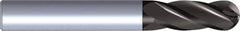 Kennametal - 10mm Diam, 22mm LOC, 4 Flute Solid Carbide Ball End Mill - TiAlN Finish, Single End, 72mm OAL, 10mm Shank Diam, Spiral Flute - Eagle Tool & Supply