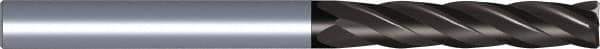 Kennametal - 9/16", 1-1/4" LOC, 9/16" Shank Diam, 3-1/2" OAL, 4 Flute, Solid Carbide Square End Mill - Single End, TiAlN Finish, Spiral Flute, 30° Helix, Centercutting, Right Hand Cut, Right Hand Flute - Eagle Tool & Supply