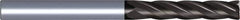 Kennametal - 5/8", 4 Flute, Single End, Solid Carbide, Corner Chamfer End Mill - 3-1/2" OAL, 30° Helix, Right Hand Flute, 1-1/4" LOC, Right Hand Cut - Eagle Tool & Supply