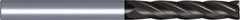 Kennametal - 10mm, 4 Flute, Single End, Solid Carbide, Corner Chamfer End Mill - 100mm OAL, 30° Helix, Right Hand Flute, 45mm LOC, Right Hand Cut - Eagle Tool & Supply