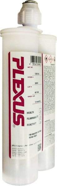 Plexus - 400 mL Cartridge Two Part Adhesive - 3 to 6 min Working Time, 60°F - Eagle Tool & Supply