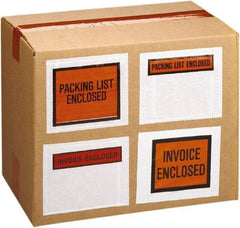 Nifty Products - 1,000 Piece, 10" Long x 5-1/2" Wide, Packing List Envelope - Blank, Clear - Eagle Tool & Supply
