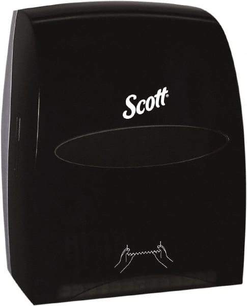 Scott - Hands Free, Plastic Paper Towel Dispenser - 16.13" High x 12.63" Wide x 10.2" Deep, 1 Roll, Smoke (Color) - Eagle Tool & Supply