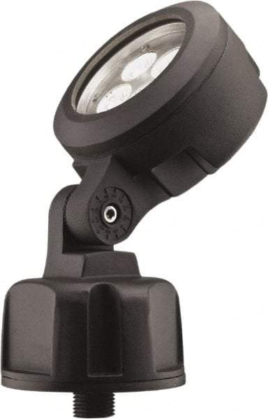Lithonia Lighting - 1 Head, 120-277 Volt, 10.9 Watt, LED Floodlight Fixture - Knuckle Mount, Aluminum Housing - Eagle Tool & Supply
