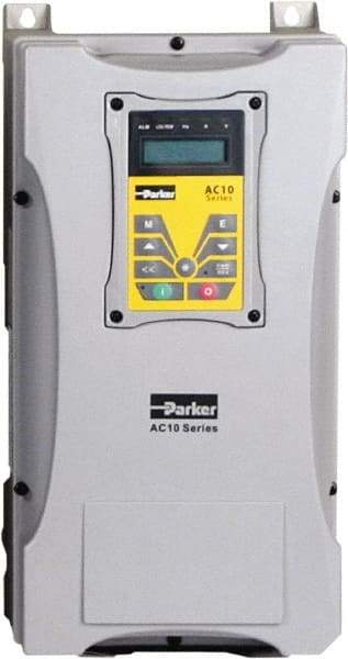 Parker - Three Phase, 480 Volt, 10 hp, Variable Frequency Drive - 9.53" Wide x 7.8" Deep x 16" High, IP66 - Eagle Tool & Supply