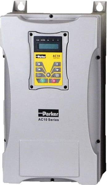 Parker - Three Phase, 480 Volt, 20 hp, Variable Frequency Drive - 9.53" Wide x 8.98" Deep x 18" High, IP66 - Eagle Tool & Supply