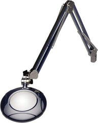 O.C. White - 43 Inch, Spring Suspension, Clamp on, LED, Spectre Blue, Magnifying Task Light - 8 Watt, 7.5 and 15 Volt, 2x Magnification, 5 Inch Long - Eagle Tool & Supply