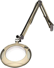 O.C. White - 43 Inch, Spring Suspension, Clamp on, LED, Shadow White, Magnifying Task Light - 8 Watt, 7.5 and 15 Volt, 2x Magnification, 5-1/4 Inch Wide, 7-1/2 Inch Long - Eagle Tool & Supply