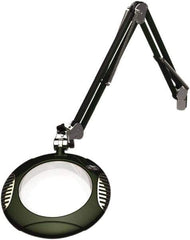 O.C. White - 43 Inch, Spring Suspension, Clamp on, LED, Racing Green, Magnifying Task Light - 8 Watt, 7.5 and 15 Volt, 2x Magnification, 5-1/4 Inch Wide, 7-1/2 Inch Long - Eagle Tool & Supply