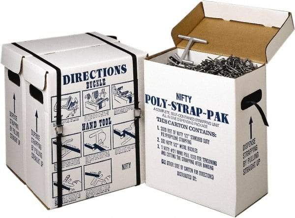 Nifty Products - Strapping Kits Type: Portable Strapping Kit Contents: Metal Buckles; Hand Pull Tool - Eagle Tool & Supply