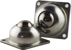 USDI - 1-1/2 Inch Diameter, Square, Steel Ball Transfer - 250 Lb. Capacity - Eagle Tool & Supply