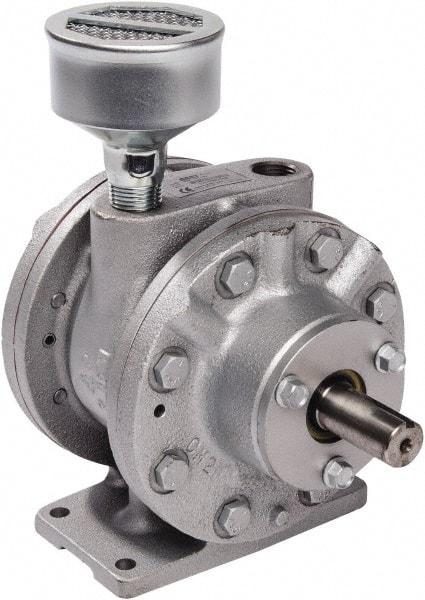 Gast - 5-1/4 hp Reversible Foot Air Actuated Motor - 0:00 Gear Ratio, 2,500 Max RPM, 1-1/2" Shaft Length, 3/4" Shaft Diam - Eagle Tool & Supply