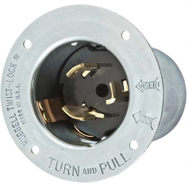 Hubbell Wiring Device-Kellems - 480V 50A NonNEMA Industrial Twist Lock Inlet - Eagle Tool & Supply