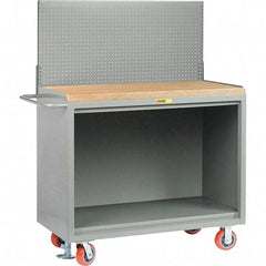 Little Giant - 3,600 Lb Capacity Mobile Service Bench - 53" Wide x 24" Deep x 43" High, Steel, Gray - Eagle Tool & Supply