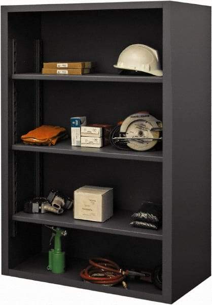 Durham - 3 Shelves, 2,550 Lb Capacity, Closed Shelving System - 48" Wide x 18" Deep x 60" High, Gray - Eagle Tool & Supply