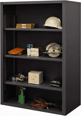 Durham - 3 Shelves, 2,550 Lb Capacity, Closed Shelving System - 48" Wide x 18" Deep x 60" High, Gray - Eagle Tool & Supply