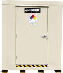 Justrite - 6 Drum, 105 Gal Sump Capacity, Locker - 7.91' Long x 5-1/2' Wide x 8.08' High, Galvanized Steel - Eagle Tool & Supply