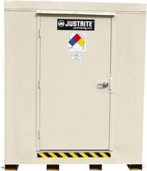 Justrite - 2 Drum, 75 Gal Sump Capacity, Locker - 6' Long x 3-1/2' Wide x 6.25' High, Galvanized Steel - Eagle Tool & Supply