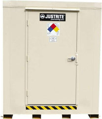 Justrite - 2 Drum, 88 Gal Sump Capacity, Locker - 6' Long x 3-1/2' Wide x 6.25' High, Galvanized Steel - Eagle Tool & Supply