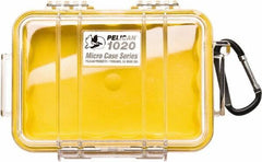 Pelican Products, Inc. - 4-3/4" Wide x 2-1/8" High, Clamshell Hard Case - Clear/Yellow, Polycarbonate - Eagle Tool & Supply