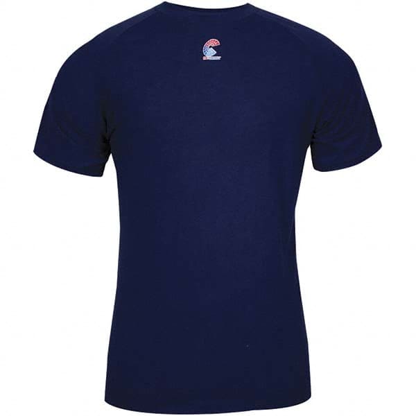 National Safety Apparel - Size 2XL Navy Blue Flame Resistant/Retardant Short Sleeve Base Layer Shirt - Eagle Tool & Supply