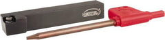 Hertel - SCLC, Left Hand Cut, 3/8" Shank Height x 3/8" Shank Width, Positive Rake Indexable Turning Toolholder - 2-1/2" OAL, CCMT21.51 Insert Compatibility, Series Screw-Type - Eagle Tool & Supply