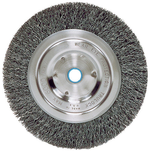‎Vortec Pro 6″ Narrow Face Crimped Wire Wheel, .008″ Steel Fill, 5/8″-1/2″ Arbor Hole, Retail Pack - Eagle Tool & Supply