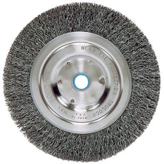 ‎Vortec Pro 6″ Narrow Face Crimped Wire Wheel, .014″ Steel Fill, 5/8″-1/2″ Arbor Hole, Retail Pack - Eagle Tool & Supply
