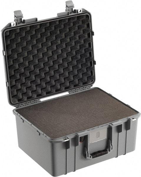 Pelican Products, Inc. - 15-51/64" Wide x 10-1/2" High, Aircase w/Foam - Silver - Eagle Tool & Supply
